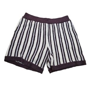 FP Beach Brown Striped Knit Sweater Women's Shorts